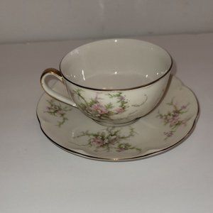 Theodore Haviland  Rosalinde Pattern Teacup and Saucer
